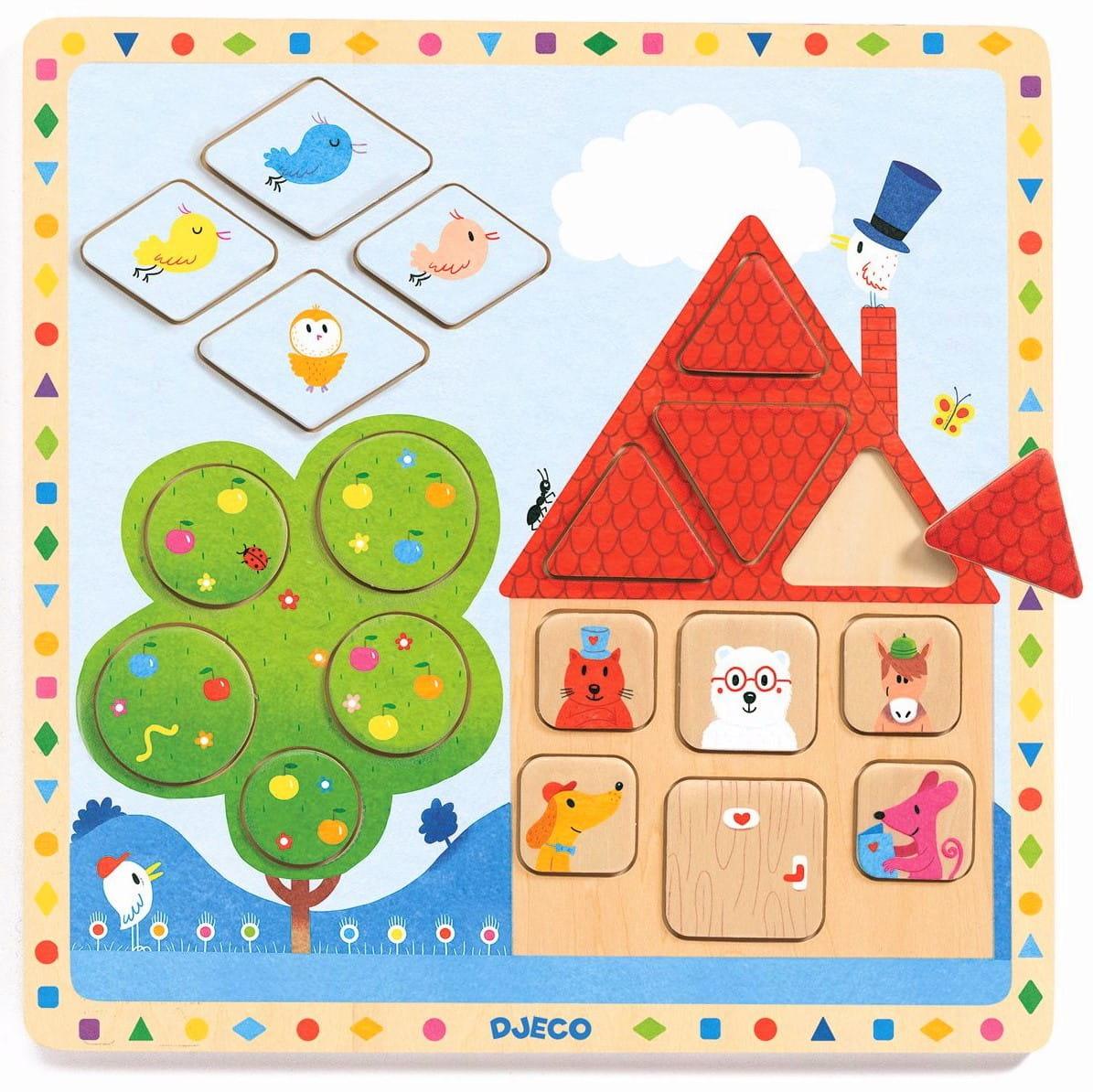 Djeco: drewniane puzzle Ludigeo - Noski Noski