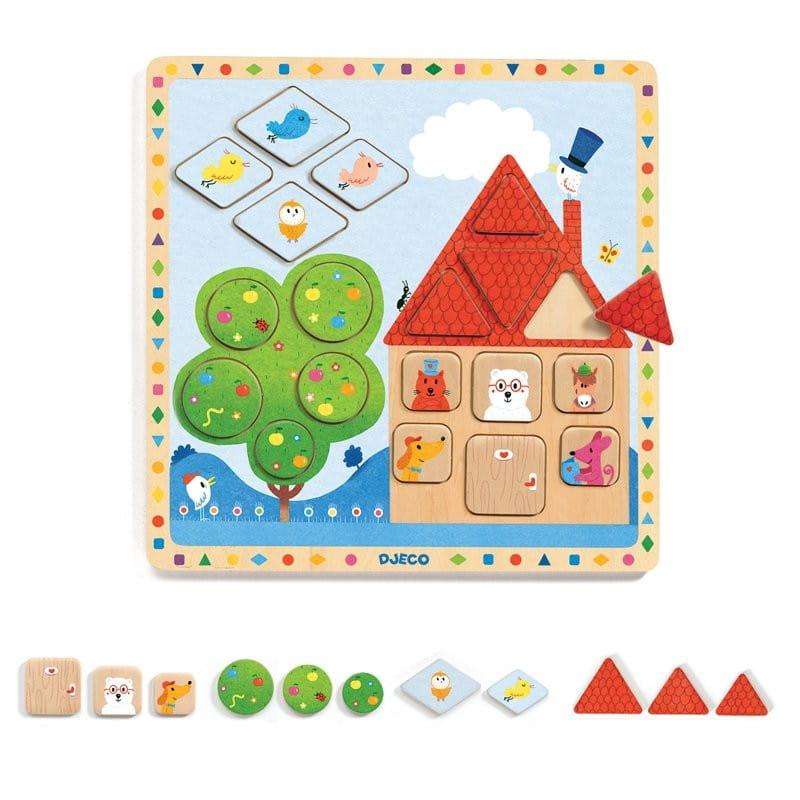 Djeco: drewniane puzzle Ludigeo - Noski Noski