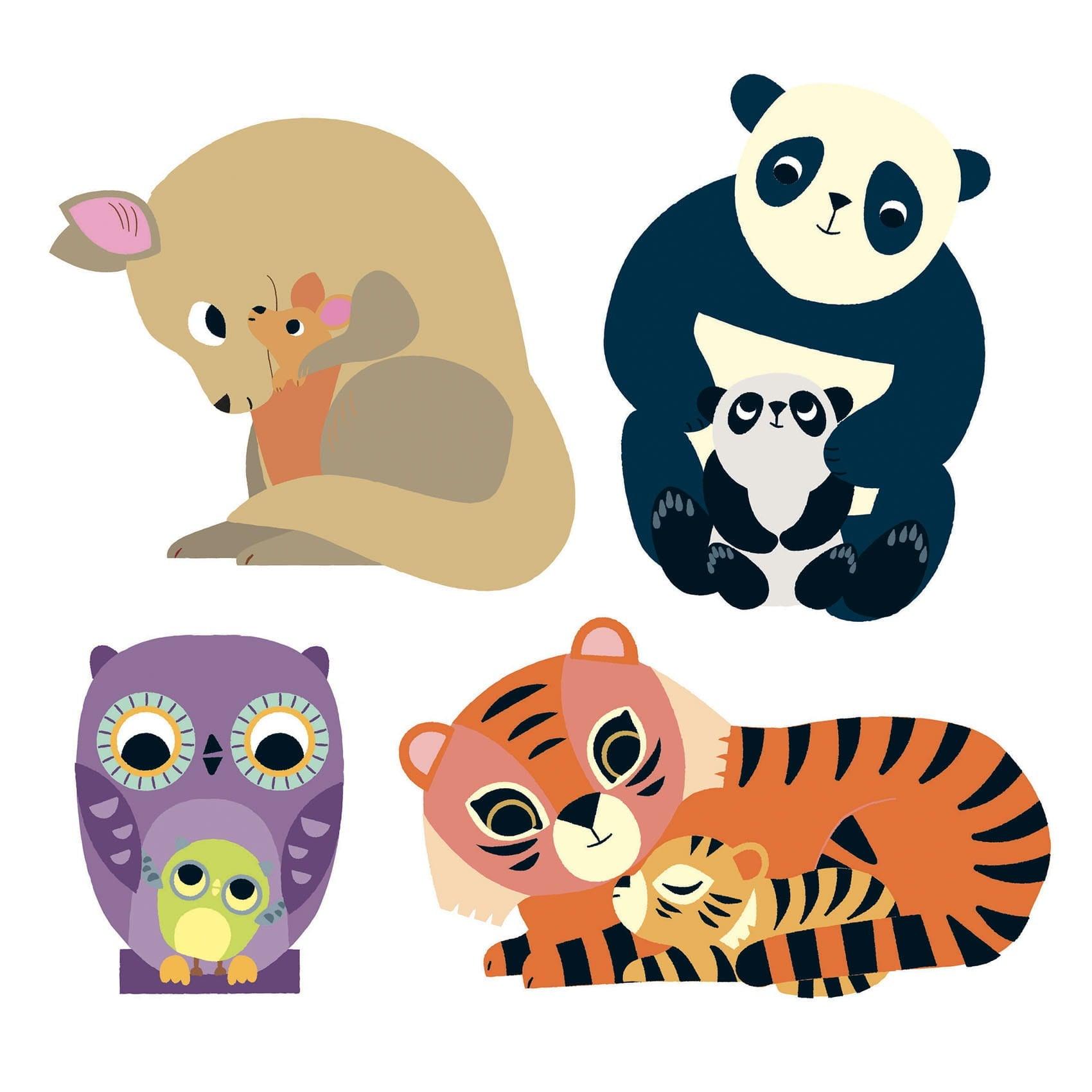 Djeco: duże naklejki dla maluchów Big Stickers - Noski Noski