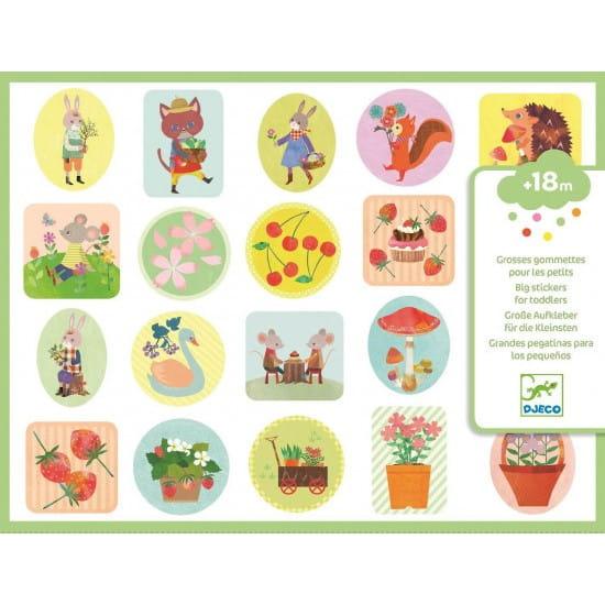 Djeco: duże naklejki dla maluchów Big Stickers - Noski Noski