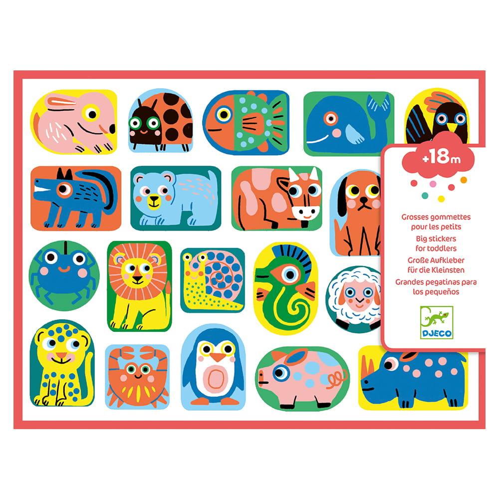 Djeco: duże naklejki dla maluchów Big Stickers - Noski Noski