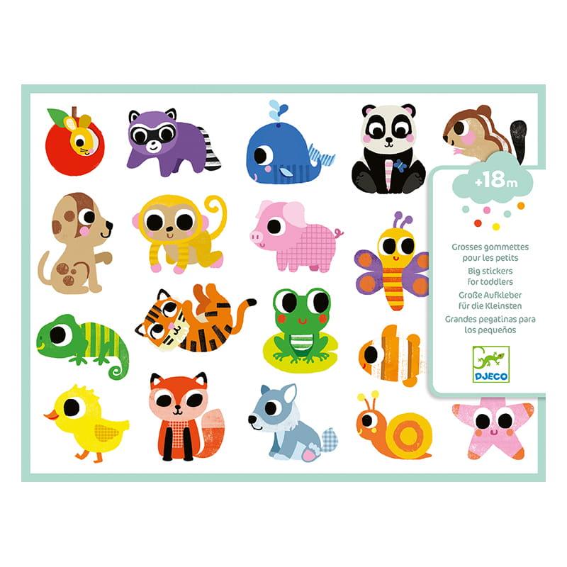 Djeco: duże naklejki dla maluchów Big Stickers - Noski Noski