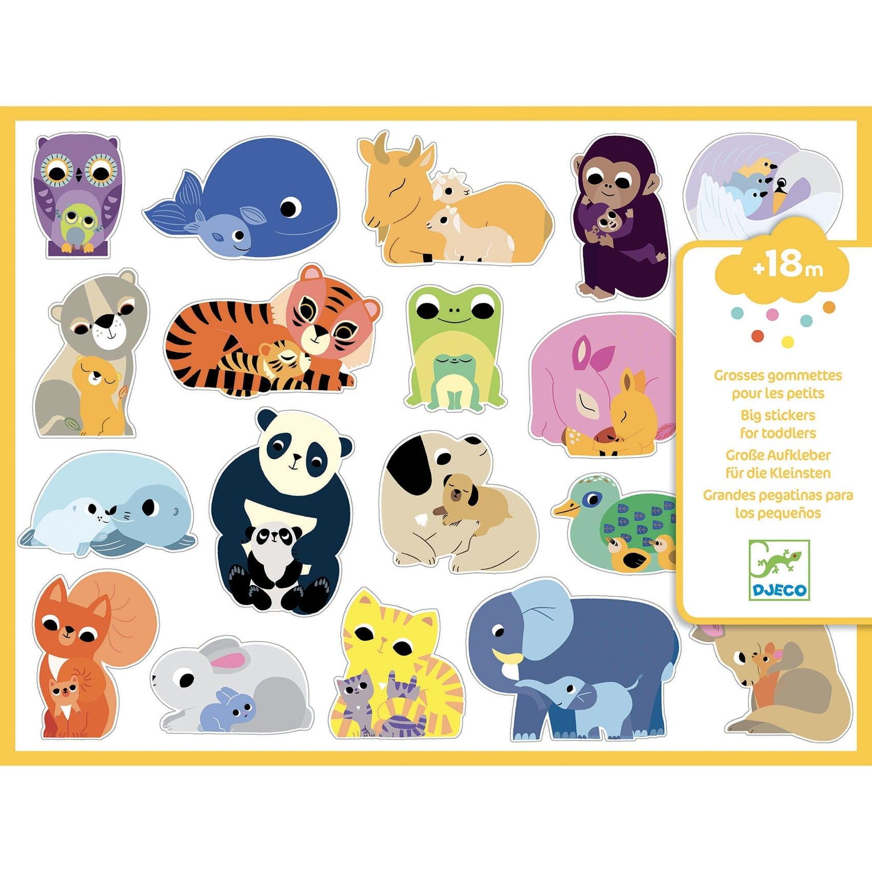 Djeco: duże naklejki dla maluchów Big Stickers - Noski Noski
