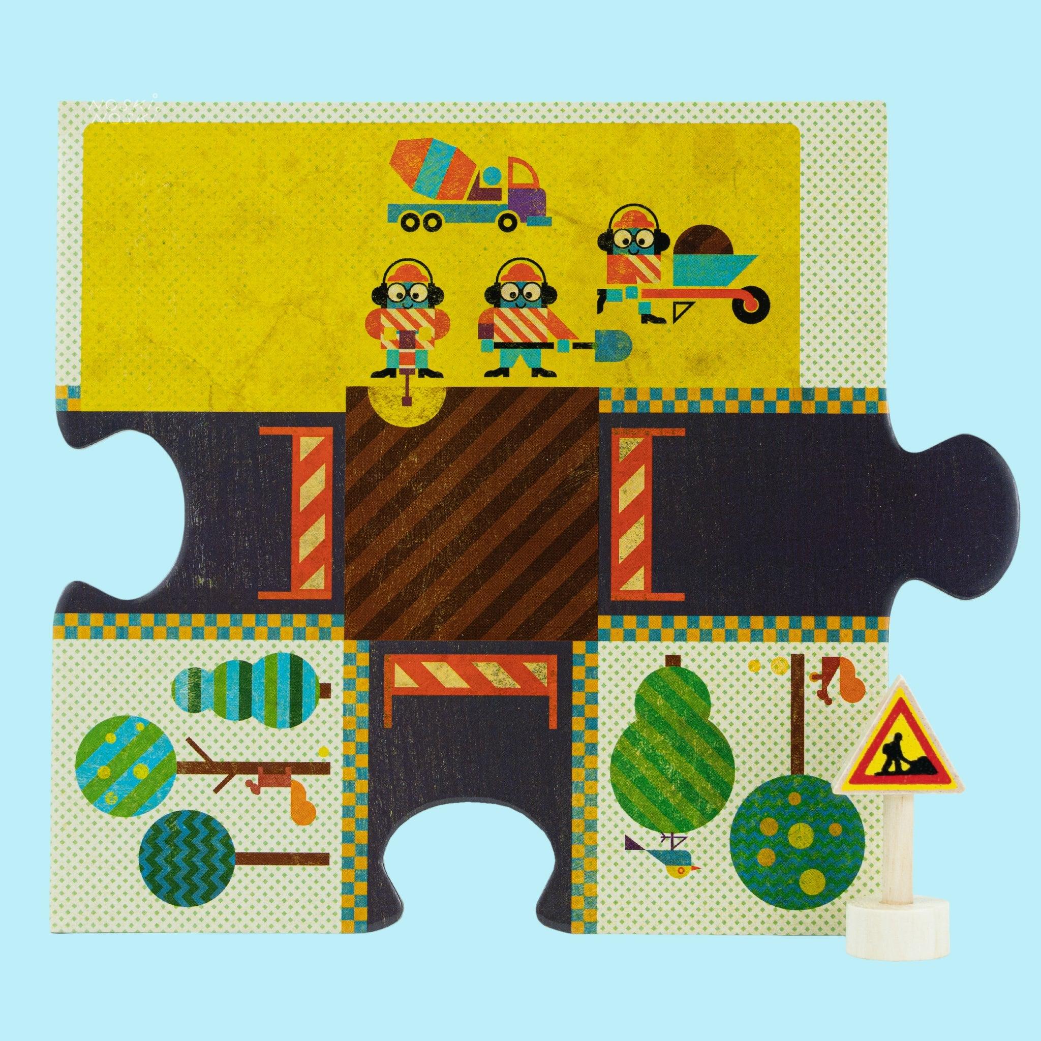 Djeco: gigantyczne puzzle Ulice i Znaki 24 el. - Noski Noski