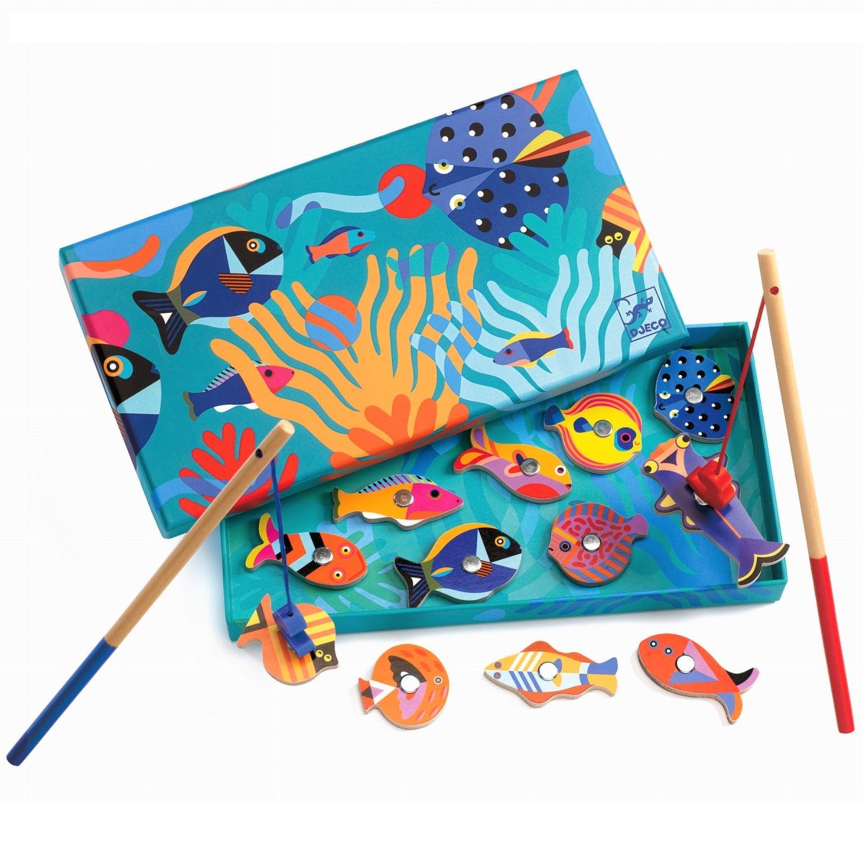 Djeco: magnetyczna gra zręcznościowa wędki Fishing Graphic - Noski Noski