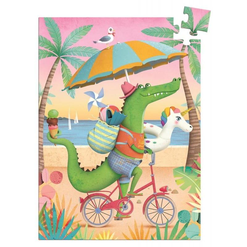 Djeco: mini puzzle Croco Beach 60 el. - Noski Noski