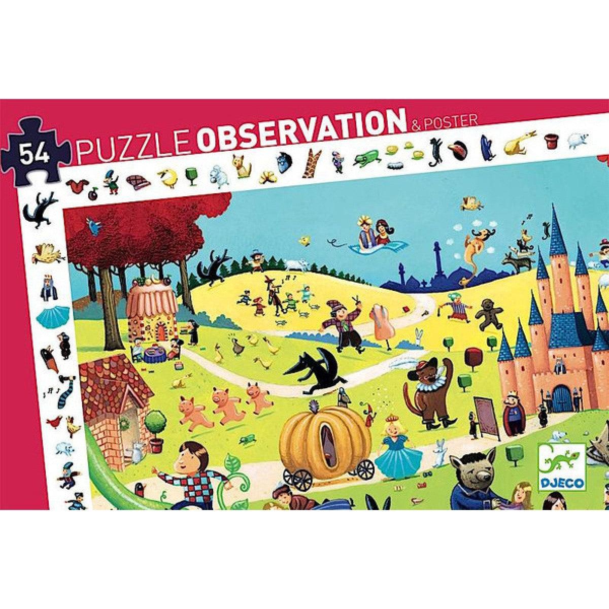 Djeco: puzzle obserwacyjne z plakatem Baśnie 54 el. - Noski Noski