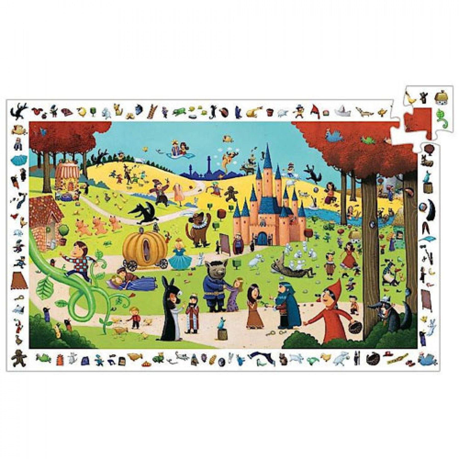 Djeco: puzzle obserwacyjne z plakatem Baśnie 54 el. - Noski Noski