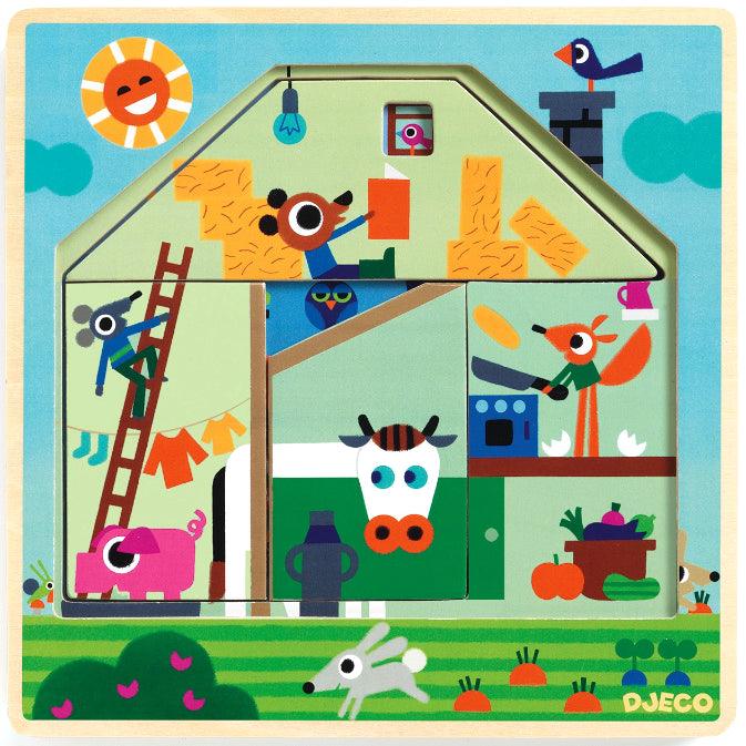 Djeco: puzzle warstwowe domek Chez Gaby - Noski Noski