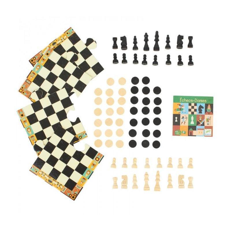 Djeco: szachy i warcaby w walizce Nomad Chess & Checkers - Noski Noski