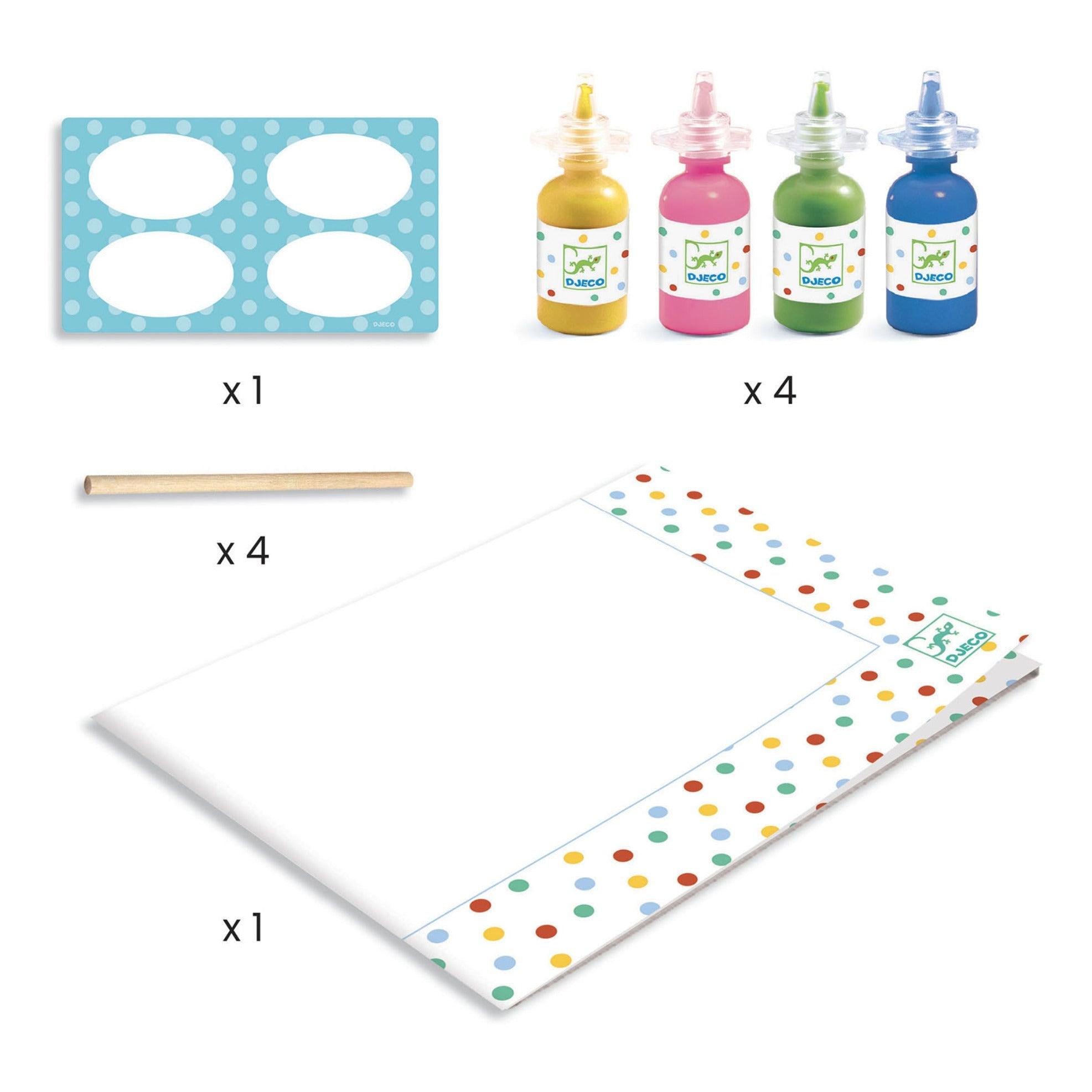 Djeco: zestaw artystyczny kropki Pointillism Painting Activity - Noski Noski