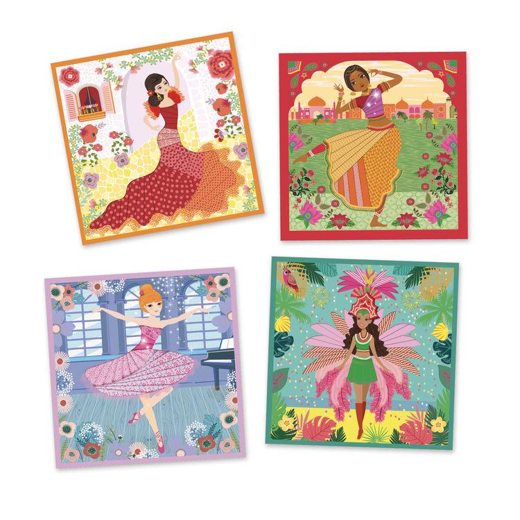 Djeco: zestaw artystyczny tancerki i plisy Iris Paper Folding - Noski Noski