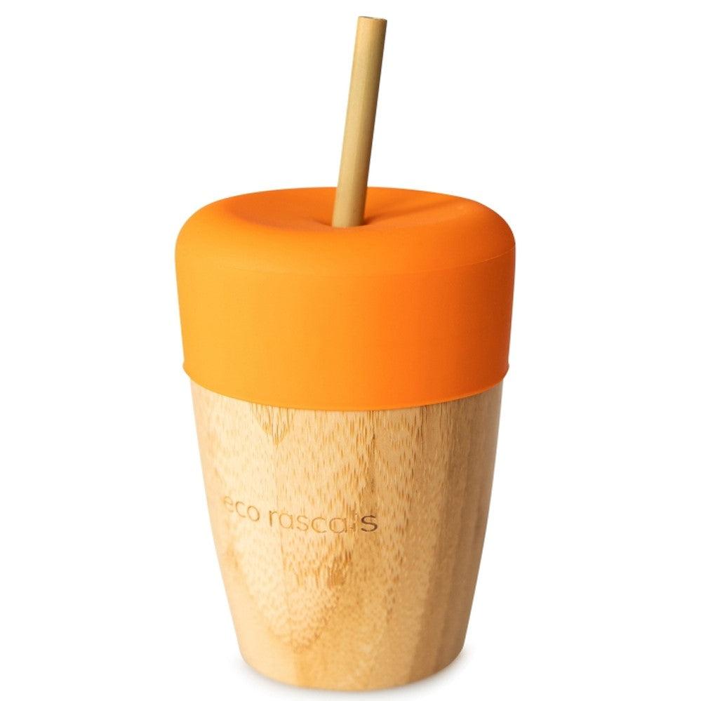 Eco Rascals: kubek bambusowy z silikonową nakładką i słomką 240 ml - Noski Noski