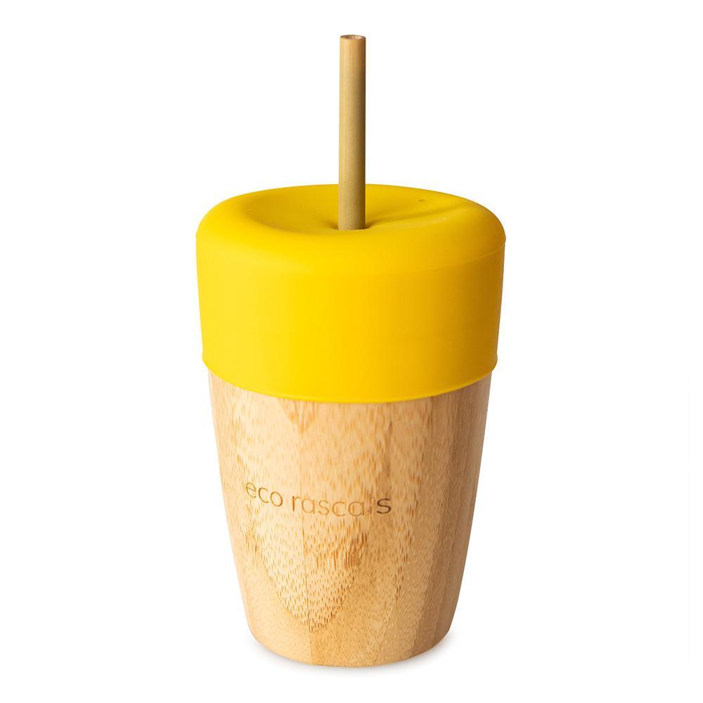 Eco Rascals: kubek bambusowy z silikonową nakładką i słomką 240 ml - Noski Noski