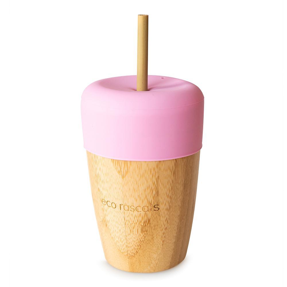Eco Rascals: kubek bambusowy z silikonową nakładką i słomką 240 ml - Noski Noski