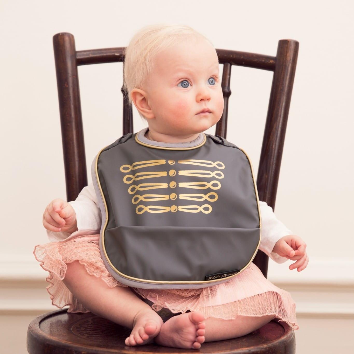Elodie Details: śliniak guziczki Golden Grey - Noski Noski
