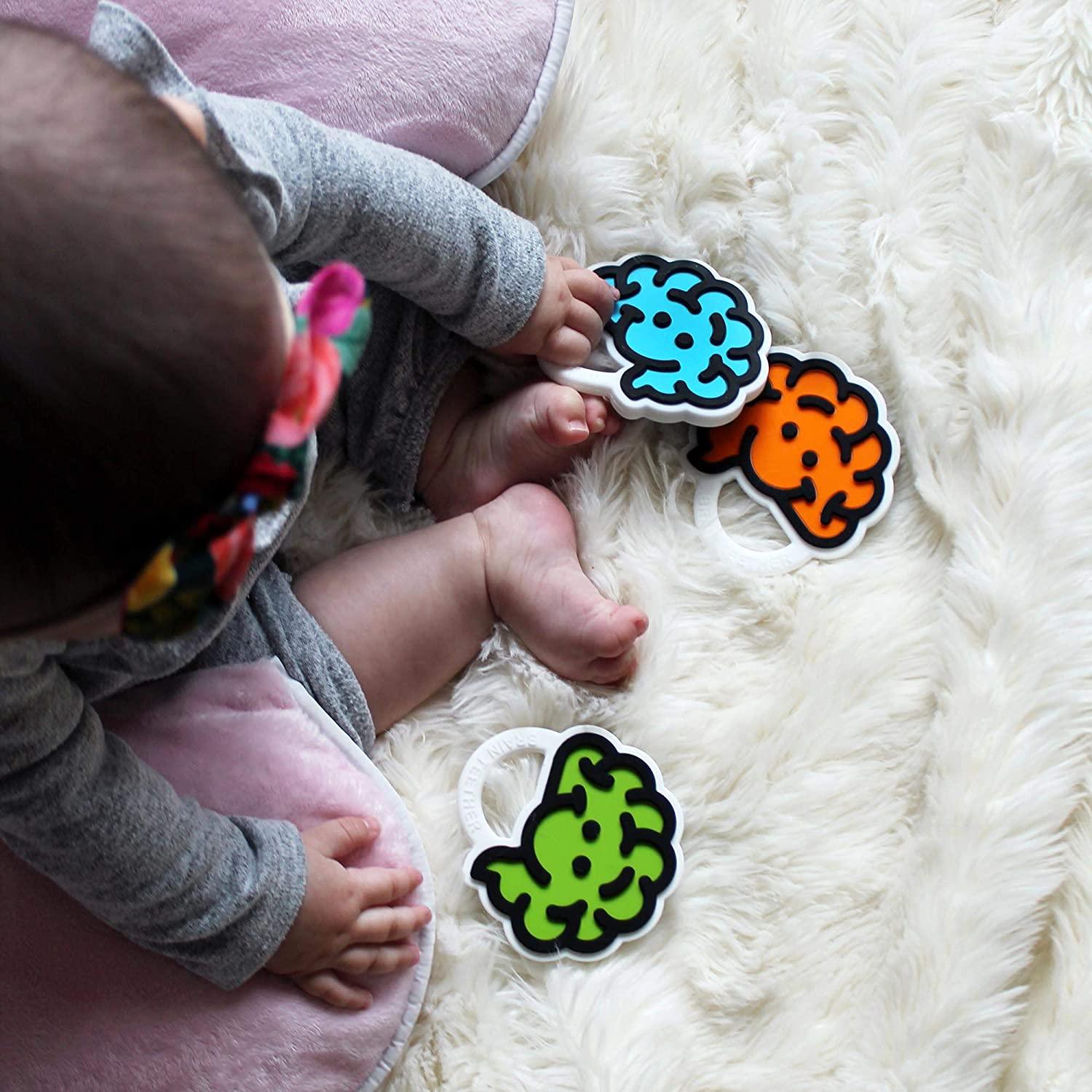 Fat Brain Toys: silikonowy gryzak mózg The Brain Teether - Noski Noski