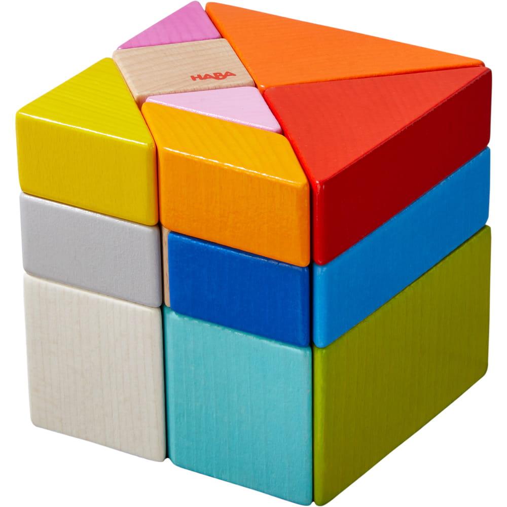 Haba: drewniana układanka kostka 3D Tangram Cube - Noski Noski