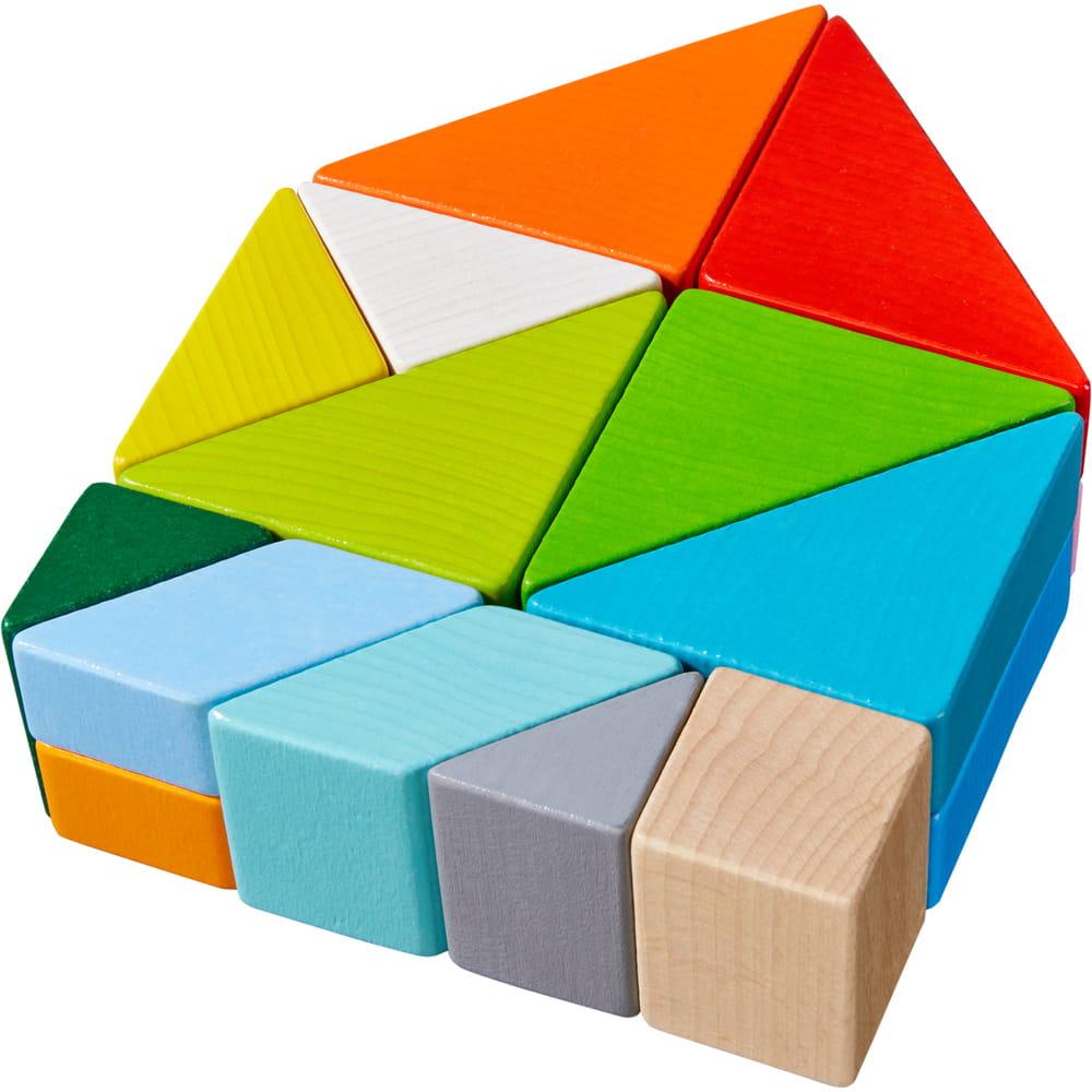 Haba: drewniana układanka kostka 3D Tangram Cube - Noski Noski