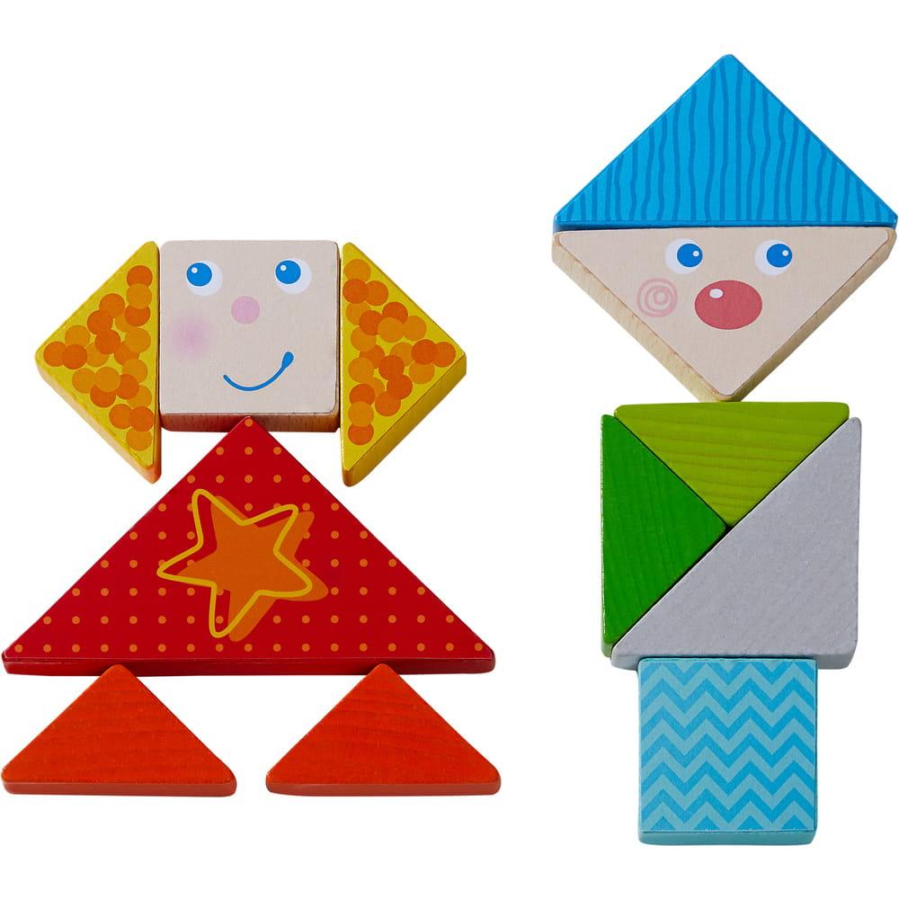 Haba: drewniana układanka twarze Tangram Mix - Noski Noski
