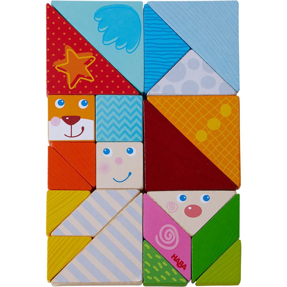 Haba: drewniana układanka twarze Tangram Mix - Noski Noski