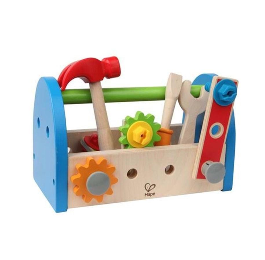Hape: drewniana skrzynka mechanika Fix-it Tool Box - Noski Noski