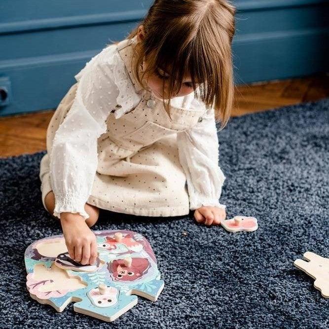 Janod: puzzle drewniane Wesoły Las - Noski Noski