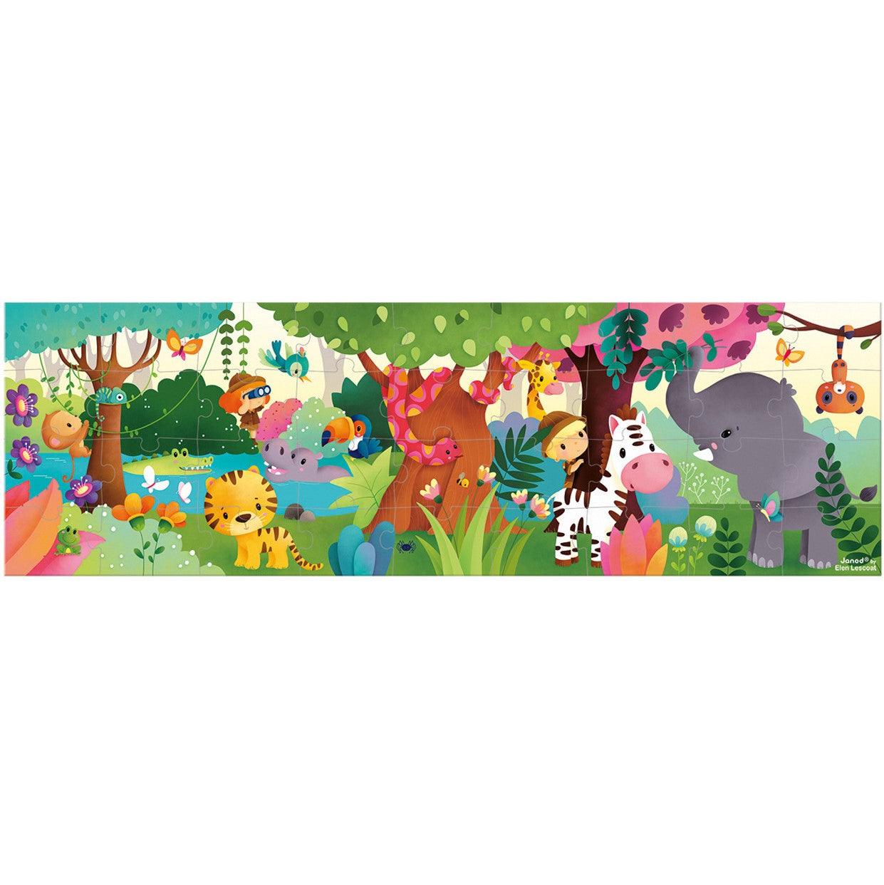 Janod: puzzle w walizce Dżungla 36 el. - Noski Noski
