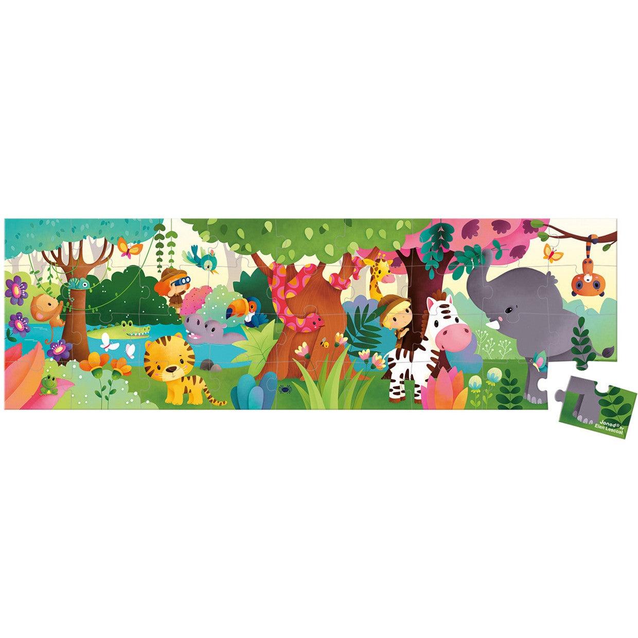 Janod: puzzle w walizce Dżungla 36 el. - Noski Noski