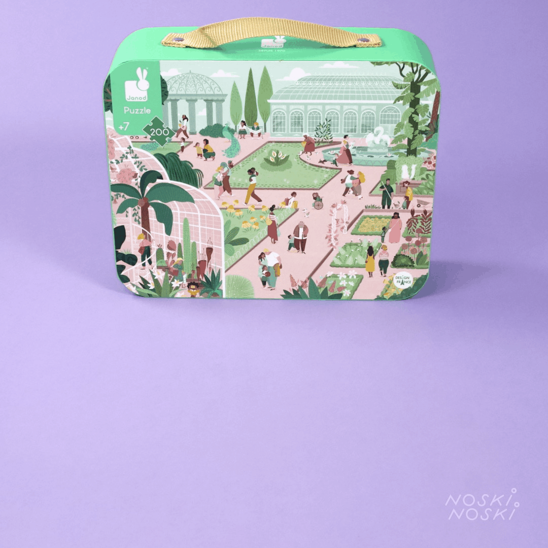 Janod: puzzle w walizce Ogród Botaniczny 200 el. - Noski Noski