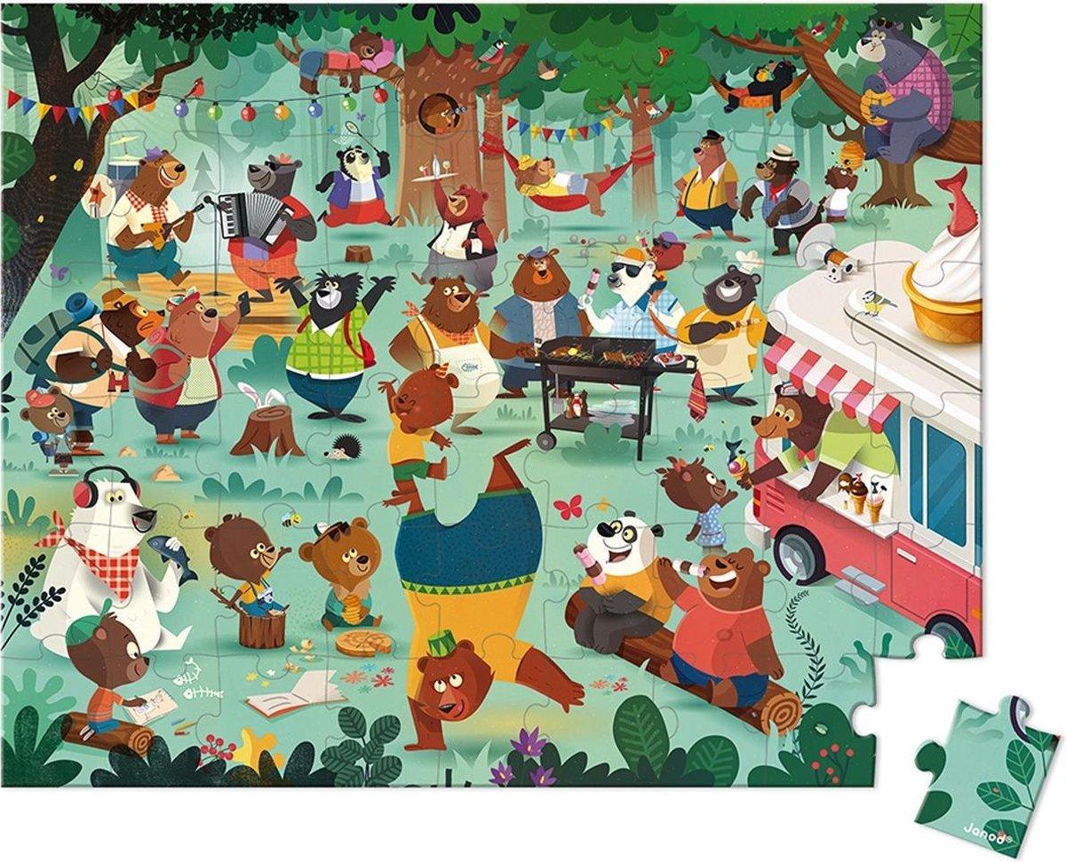 Janod: puzzle w walizce Rodzina Misiów 54 el. - Noski Noski