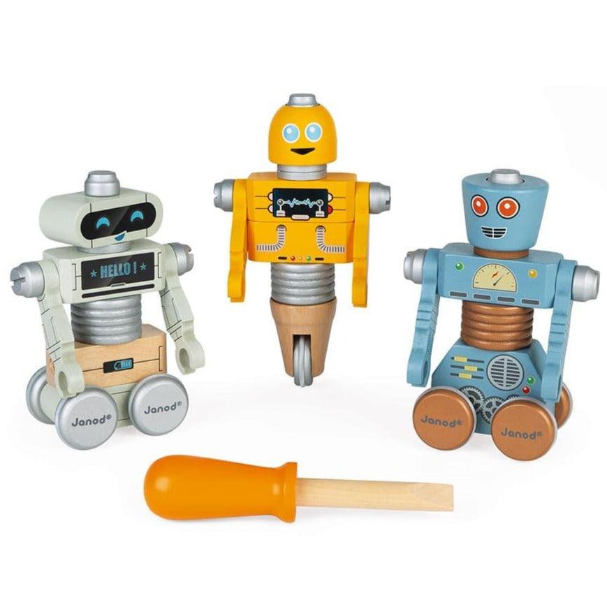 Janod: roboty do skręcania Brico'kids DIY Robots - Noski Noski