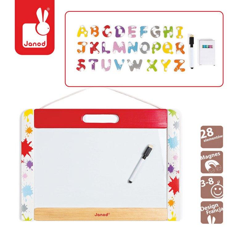 Janod: tablica wisząca 3w1 Splash Wall Blackboard - Noski Noski