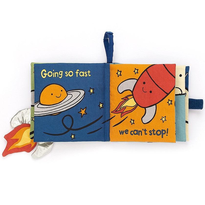 Jellycat: materiałowa książeczka kosmos Zoom To The Moon - Noski Noski