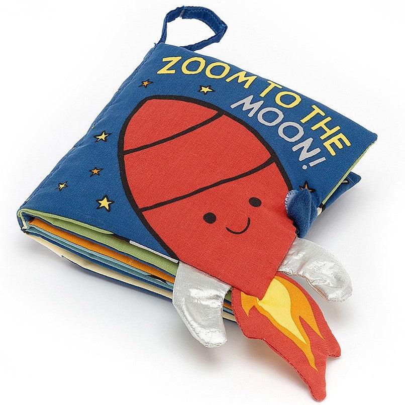 Jellycat: materiałowa książeczka kosmos Zoom To The Moon - Noski Noski