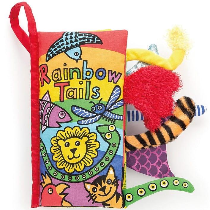Jellycat: materiałowa książeczka z ogonami Tęcza - Noski Noski
