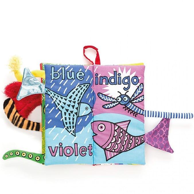Jellycat: materiałowa książeczka z ogonami Tęcza - Noski Noski