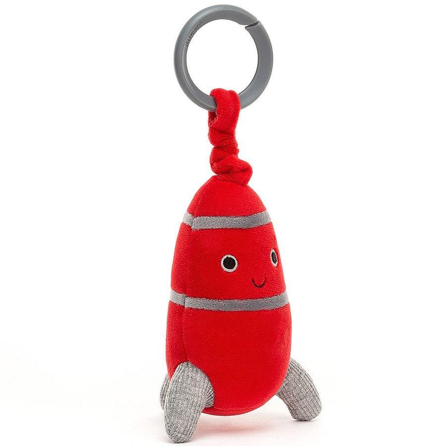 Jellycat: wibrująca zawieszka rakieta Cosmopop Rocket Jitter 14 cm - Noski Noski