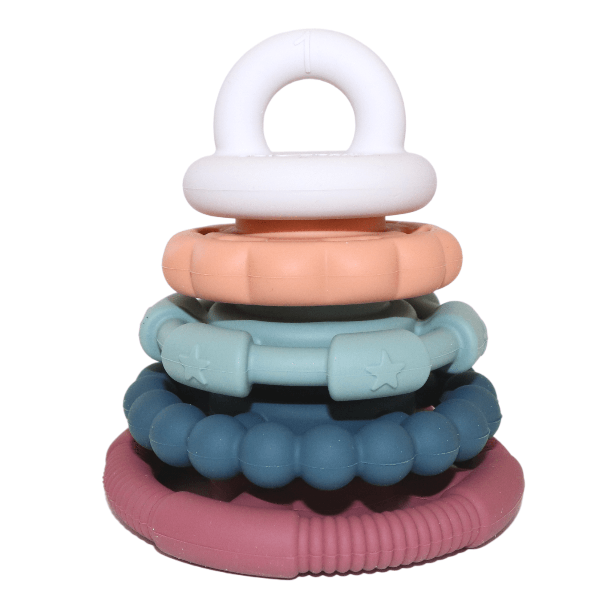 Jellystone Designs: silikonowa wieża Earth Rainbow Stacker - Noski Noski