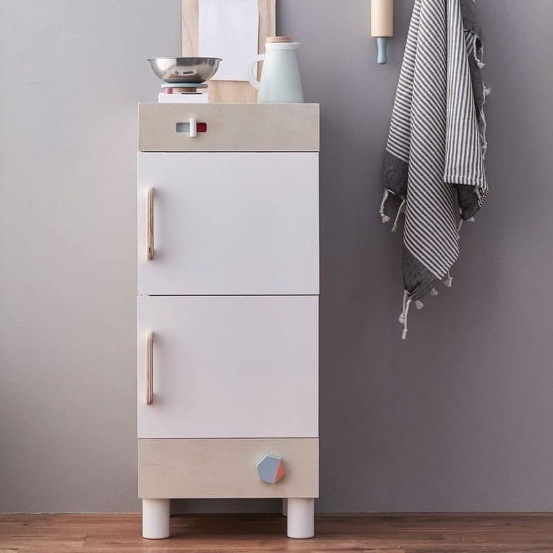 Kid's Concept: drewniana lodówka z zamrażarką Kid's Bistro - Noski Noski
