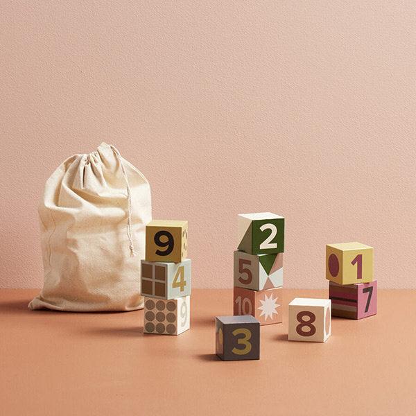 Kid's Concept: drewniane klocki Edvin 10 szt. - Noski Noski