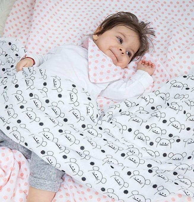 Lässig: duży muślinowy otulacz Little Chums 2 szt. - Noski Noski