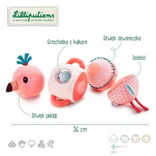 Lilliputiens: pluszowy wałek dźwiękowy Flaming Anais - Noski Noski