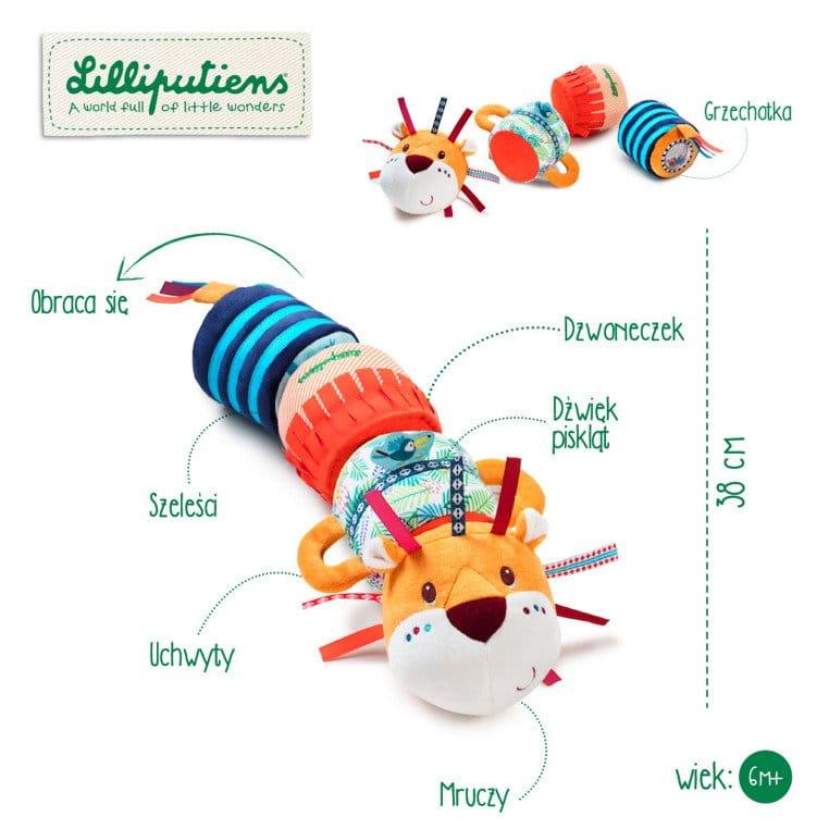 Lilliputiens: pluszowy wałek dźwiękowy Lew Jack - Noski Noski