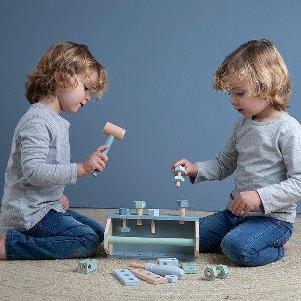 Little Dutch: drewniana skrzynka z narzędziami Toolbox - Noski Noski