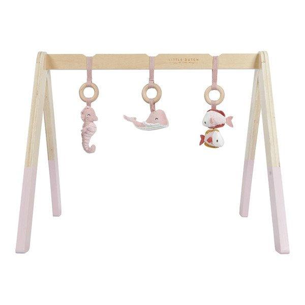 Little Dutch: drewniany pałąk z zabawkami Baby Gym Ocean - Noski Noski