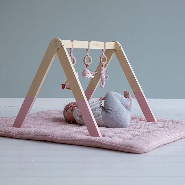 Little Dutch: drewniany pałąk z zabawkami Baby Gym Ocean - Noski Noski