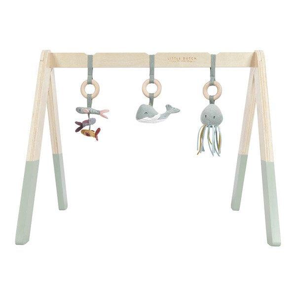 Little Dutch: drewniany pałąk z zabawkami Baby Gym Ocean - Noski Noski