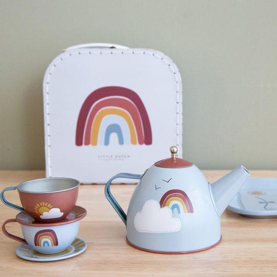 Little Dutch: metalowy serwis do herbatki Tea Set Pure & Nature - Noski Noski