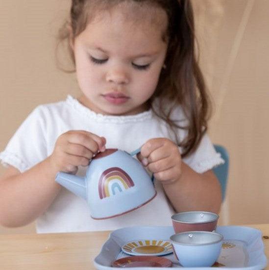 Little Dutch: metalowy serwis do herbatki Tea Set Pure & Nature - Noski Noski